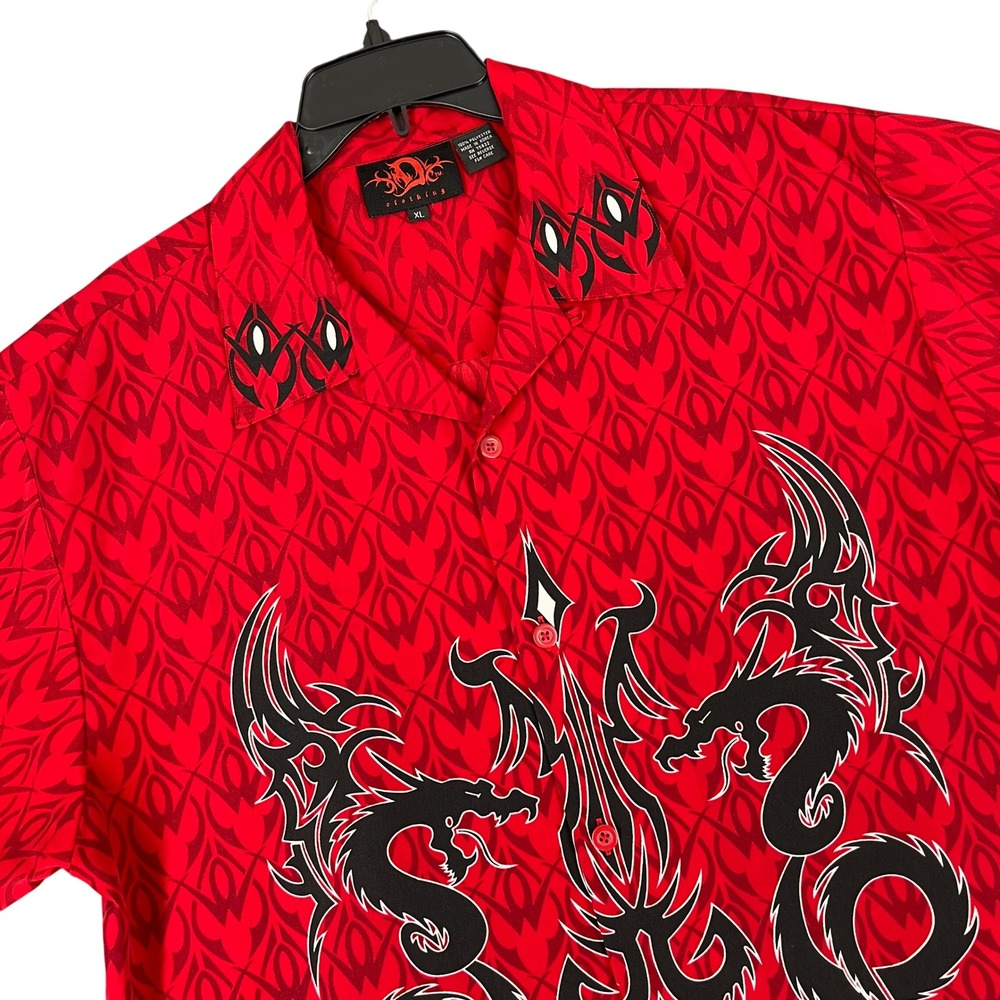 Vintag Y2K Da Clothing Trailer Park Boys Ricky Shirt XL Tribal Dragon Cyber Goth